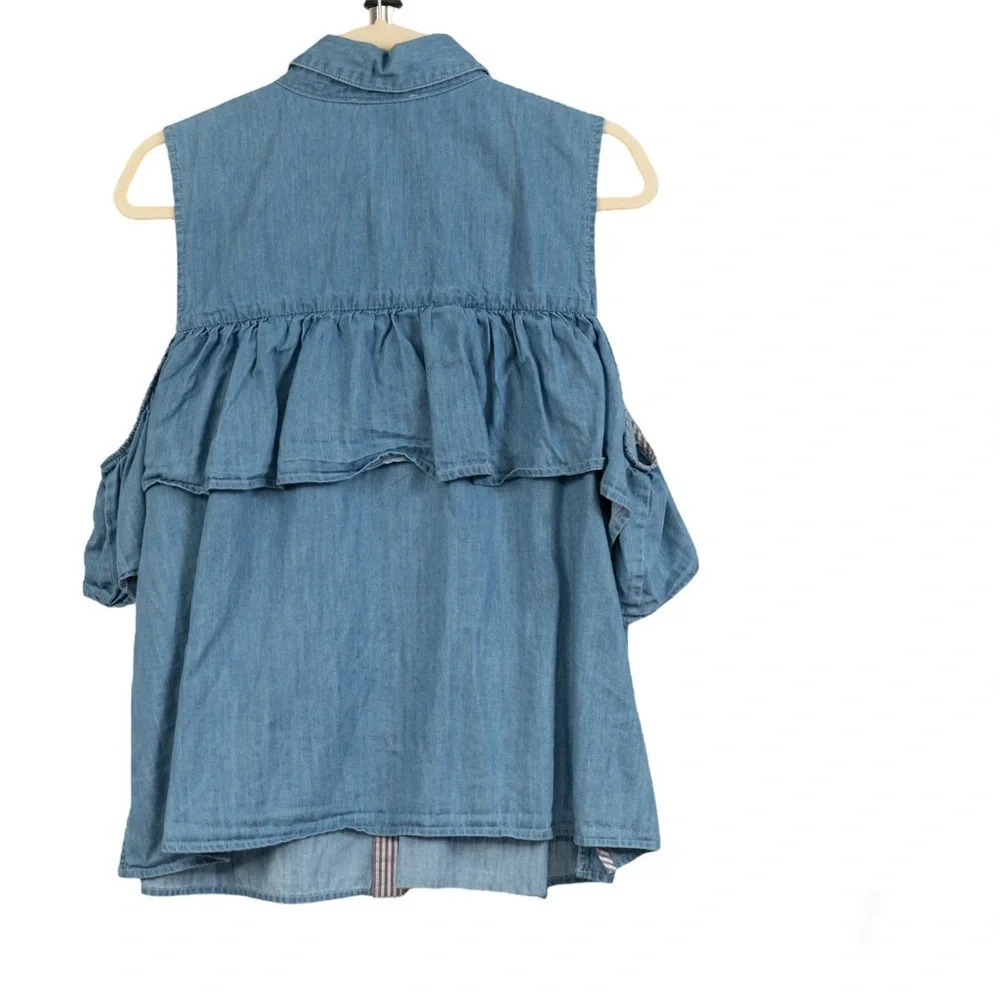 Draper James for EloquiiI Cold-Shoulder Button Down size 18 #1124 - Picture 3 of 8